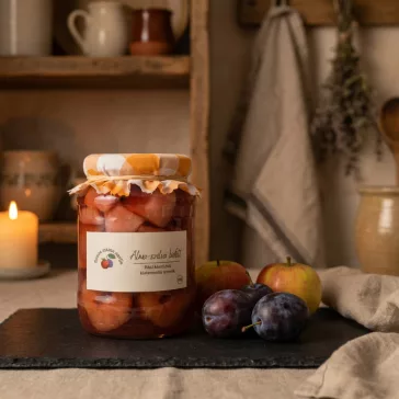 Apple and plum jar 720 ml (sugar free)